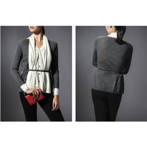 Shanghai Tang Cashmere Colour Block Shawl Collar Cardigan